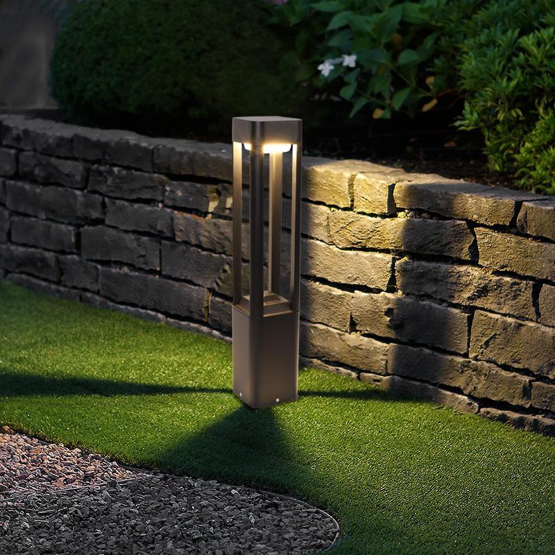 Hollow Aluminum LED Waterproof Black Contemporary Exterior Light Post Lamp, Outdoor Wall Light, detail 4
