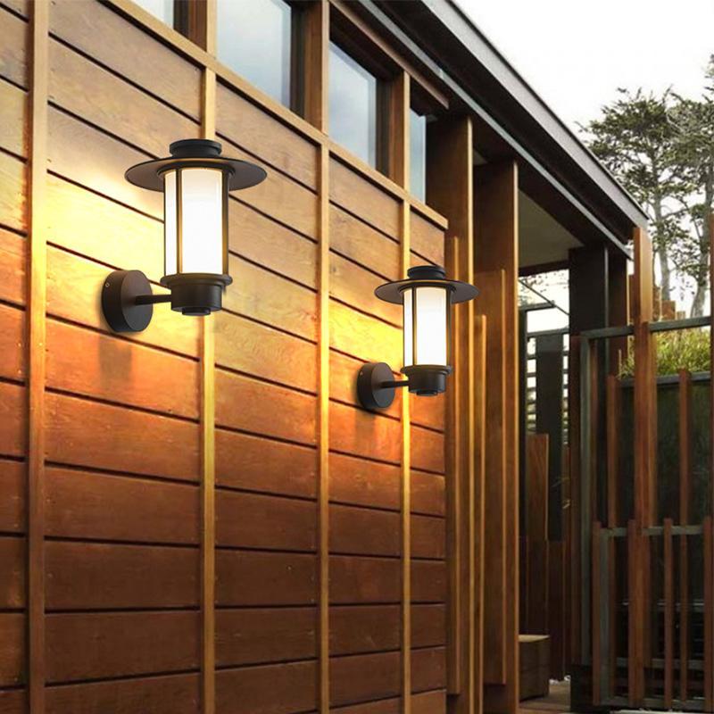 Top Hats Shape Aluminum LED Waterproof Black Retro Exterior Wall Fixtures, Outdoor Wall Light, detail 2