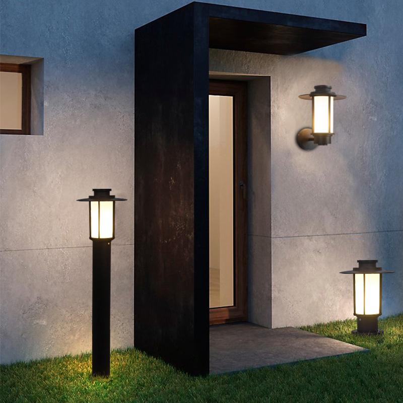 Top Hats Shape Aluminum LED Waterproof Black Retro Exterior Wall Fixtures, Outdoor Wall Light, detail 3