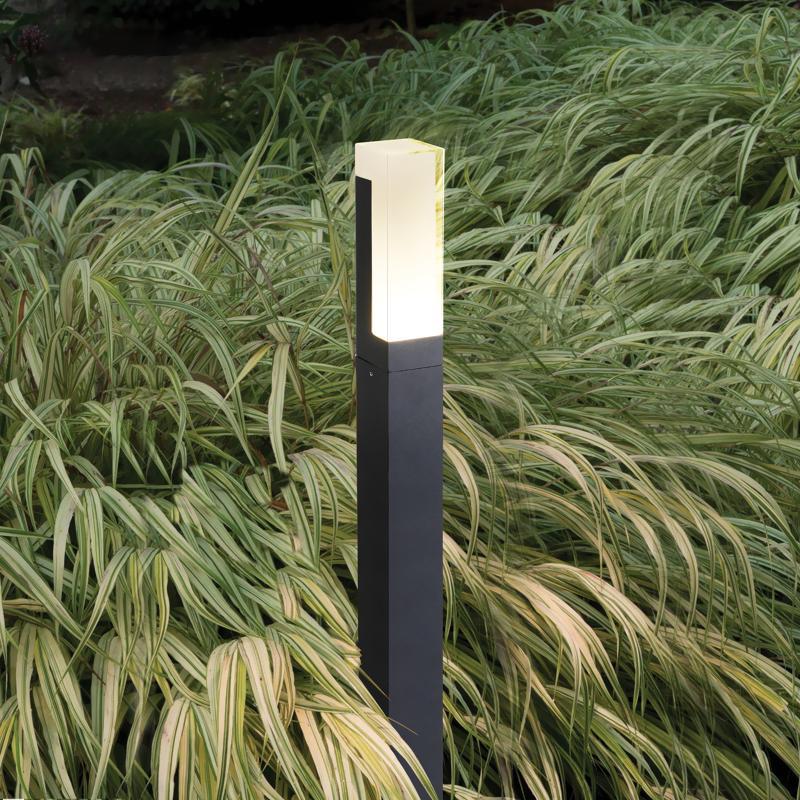 Square LED Waterproof Aluminum Black Clean-Lined Exterior Light Pathway Lights, Outdoor Wall Light, detail 3