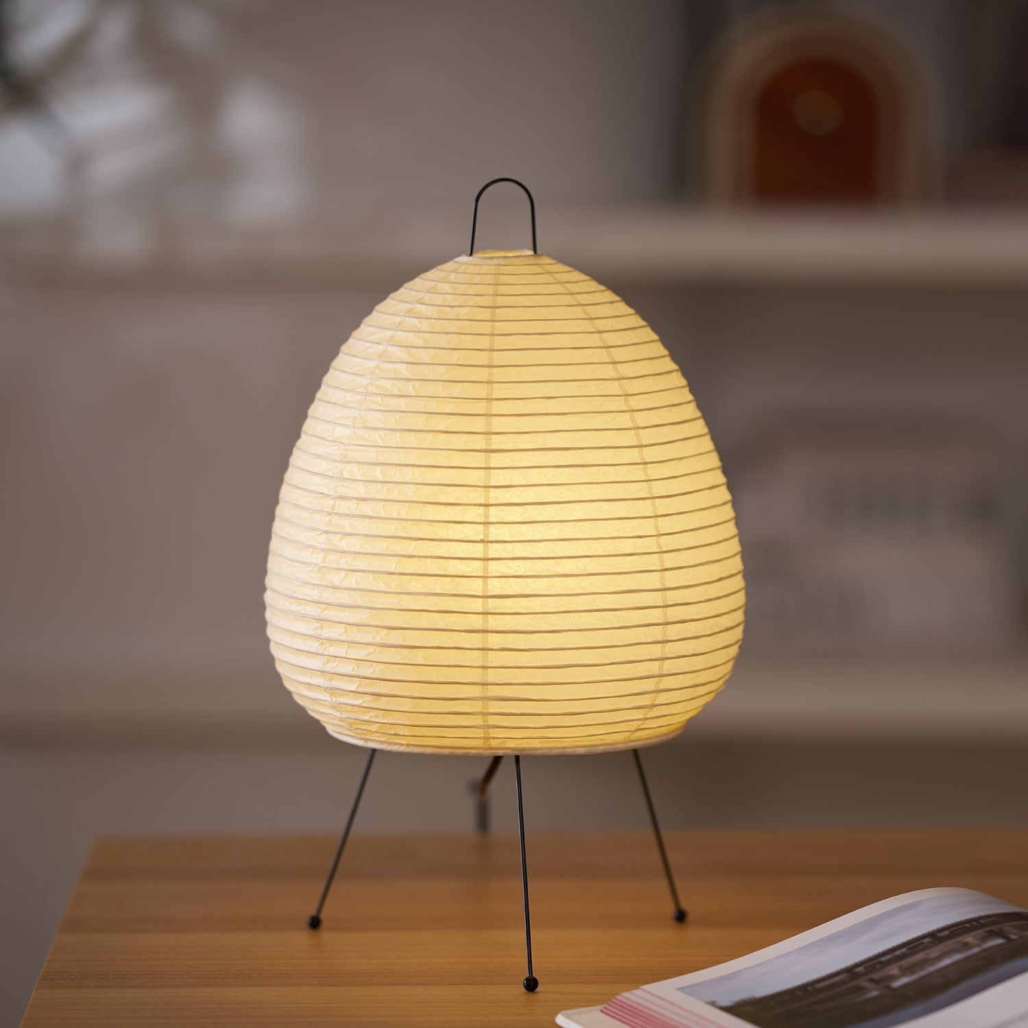 Japanese Mulberry Paper Table Light, Bedside Table Lamp, detail 106