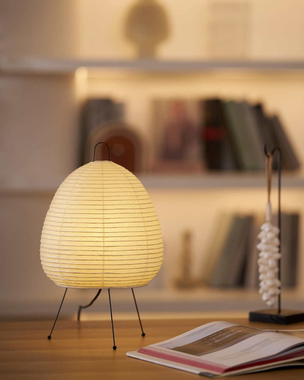 Japanese Mulberry Paper Table Light, Bedside Table Lamp, detail 108