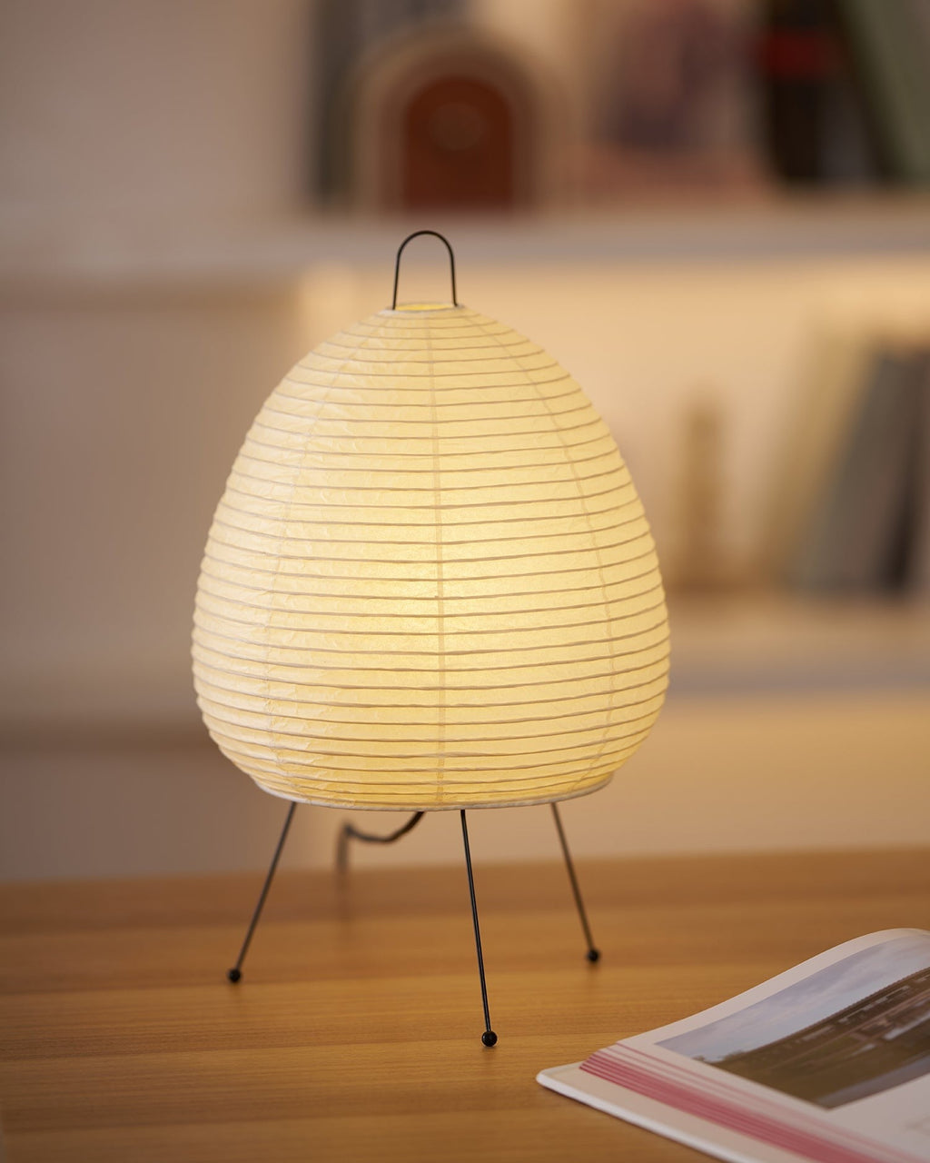 Japanese Mulberry Paper Table Light, Bedside Table Lamp, detail 109