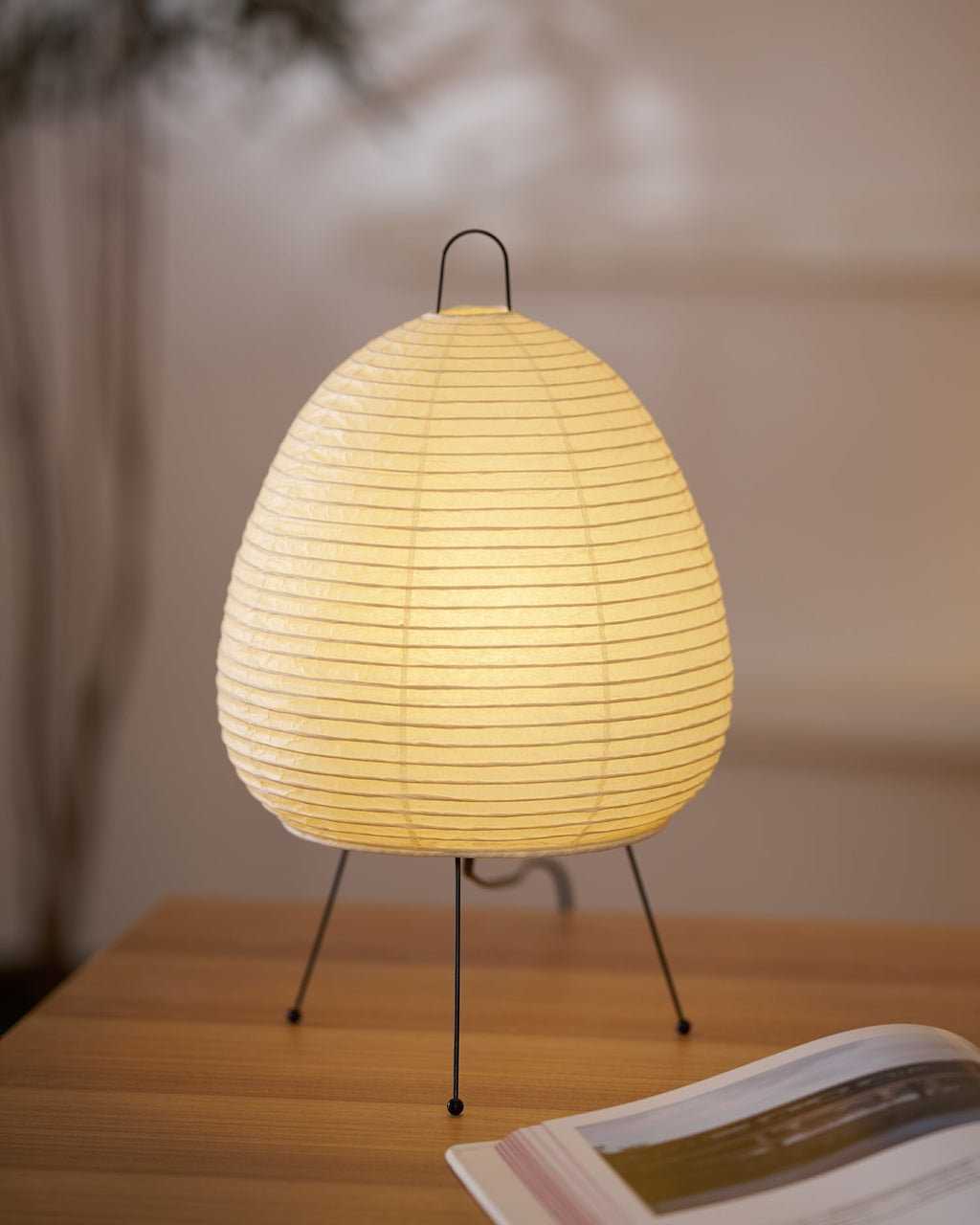 Japanese Mulberry Paper Table Light, Bedside Table Lamp, detail 110