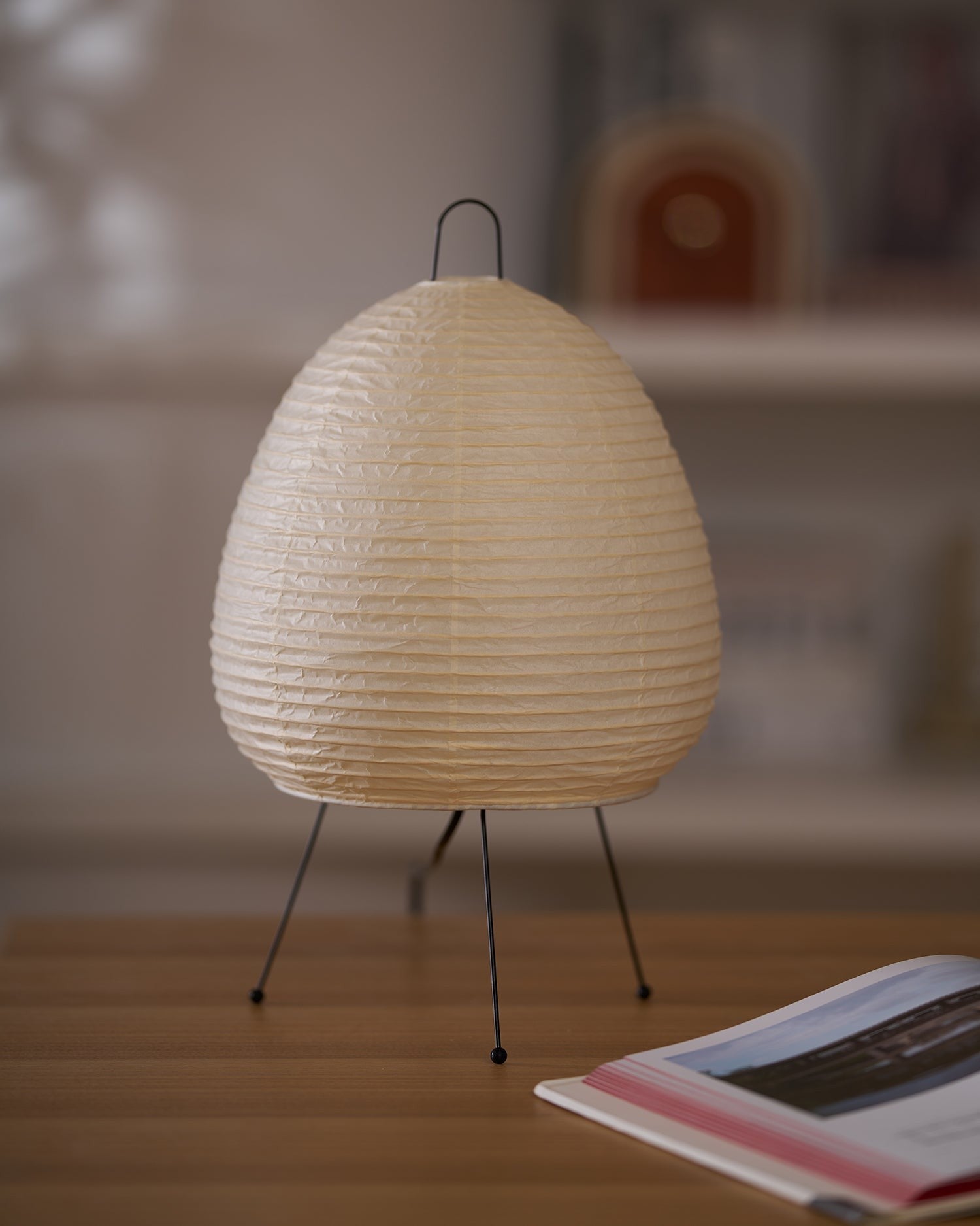 Japanese Mulberry Paper Table Light, Bedside Table Lamp, detail 112