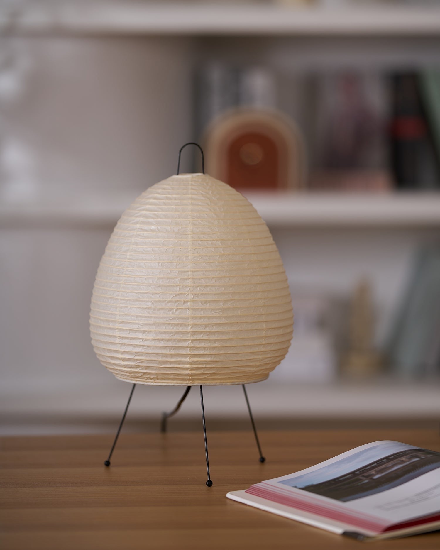 Japanese Mulberry Paper Table Light, Bedside Table Lamp, detail 114