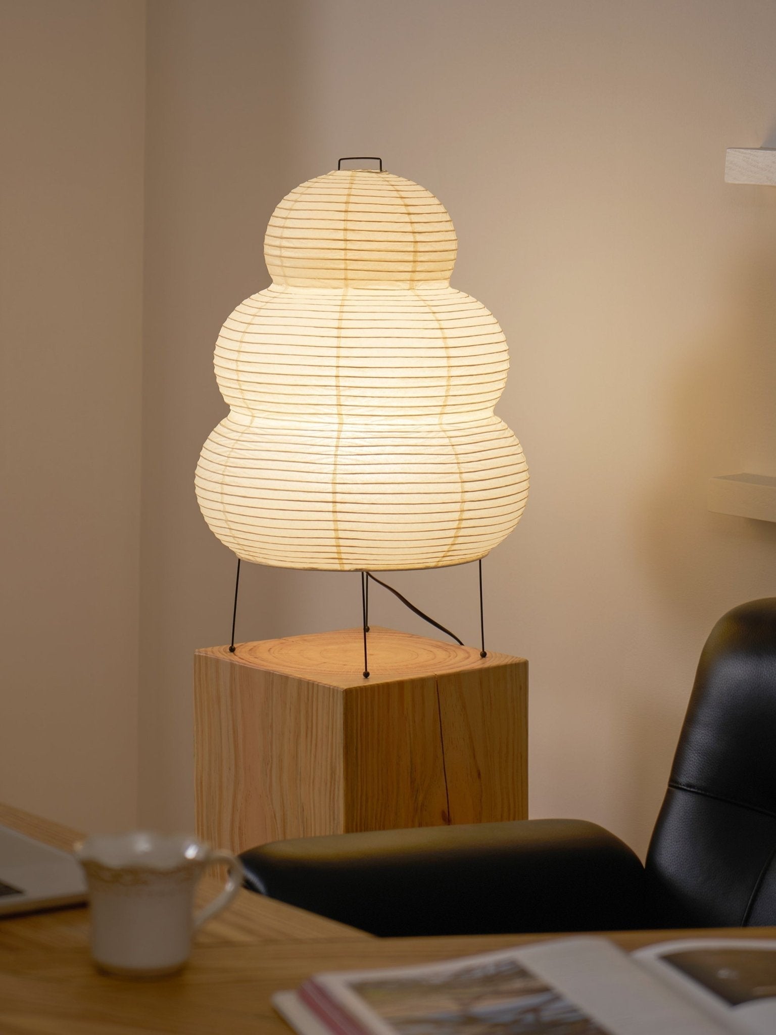 Japanese Mulberry Paper Table Light, Bedside Table Lamp, detail 122
