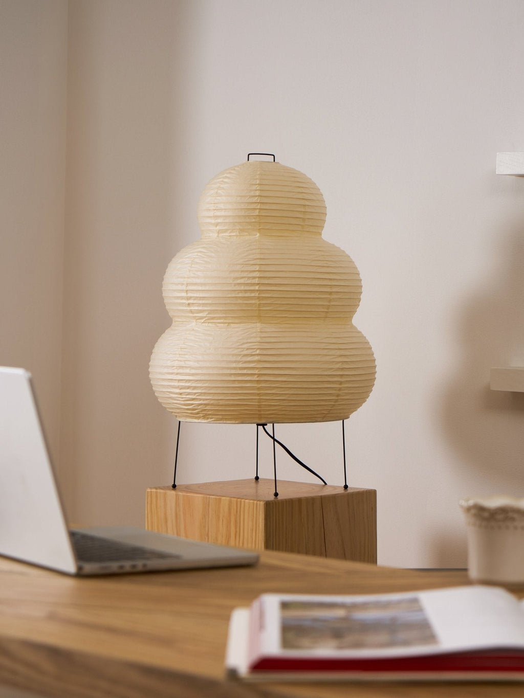 Japanese Mulberry Paper Table Light, Bedside Table Lamp, detail 126