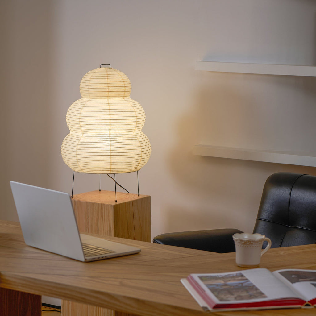 Japanese Mulberry Paper Table Light, Bedside Table Lamp, detail 127
