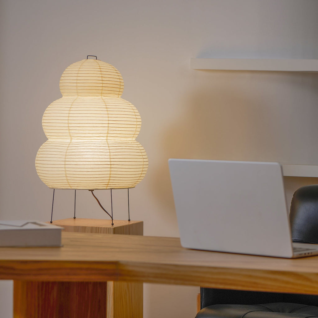 Japanese Mulberry Paper Table Light, Bedside Table Lamp, detail 128