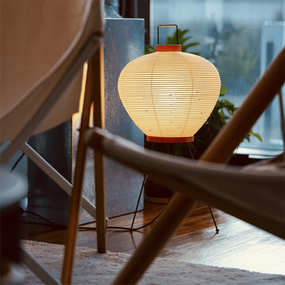 Japanese Mulberry Paper Table Light, Bedside Table Lamp, detail 138