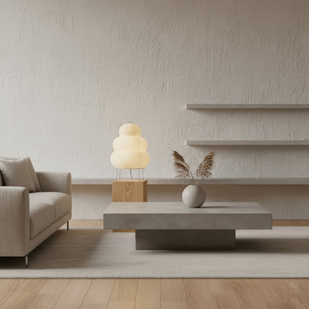 Japanese Mulberry Paper Table Light, Bedside Table Lamp, detail 14