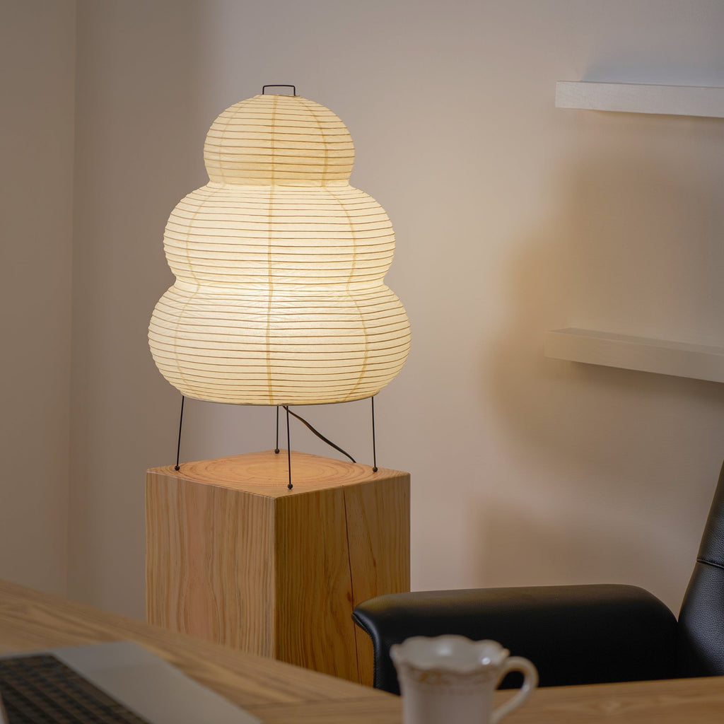 Japanese Mulberry Paper Table Light, Bedside Table Lamp, detail 22