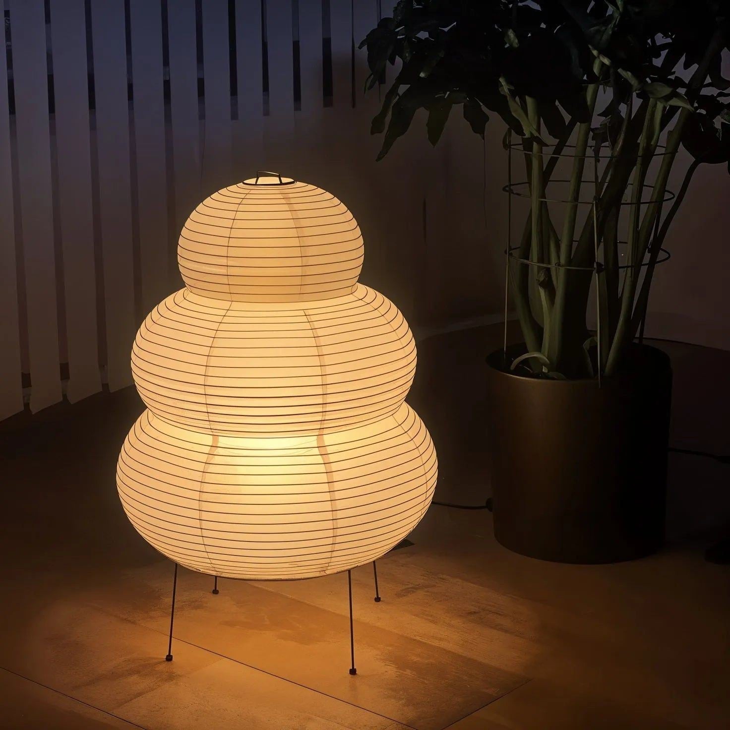 Japanese Mulberry Paper Table Light, Bedside Table Lamp, detail 24