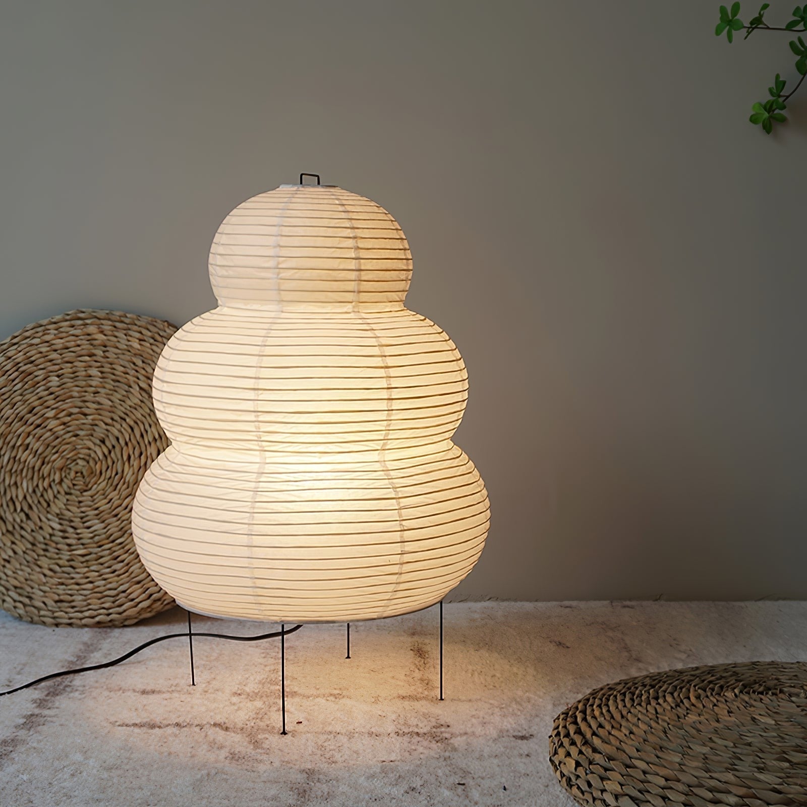 Japanese Mulberry Paper Table Light, Bedside Table Lamp, detail 28