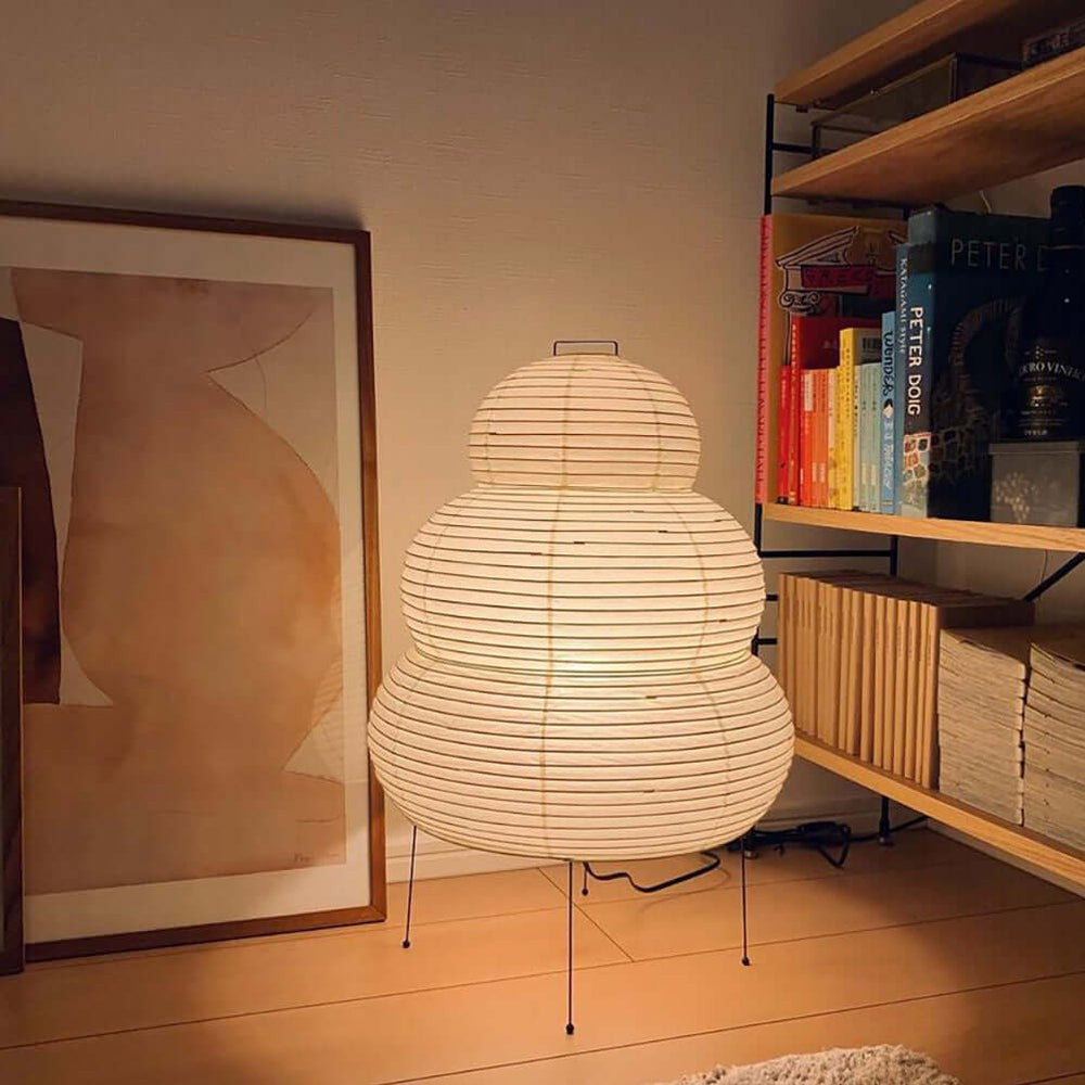 Japanese Mulberry Paper Table Light, Bedside Table Lamp, detail 29