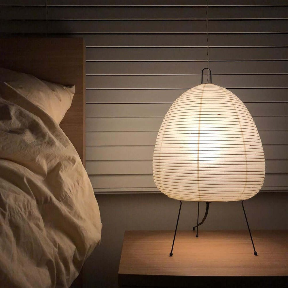 Japanese Mulberry Paper Table Light, Bedside Table Lamp, detail 31