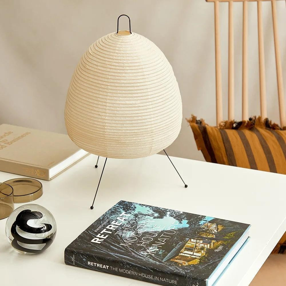Japanese Mulberry Paper Table Light, Bedside Table Lamp, detail 36