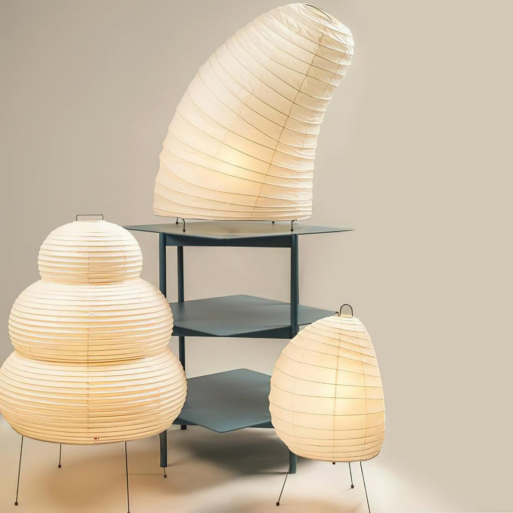 Japanese Mulberry Paper Table Light, Bedside Table Lamp, detail 37