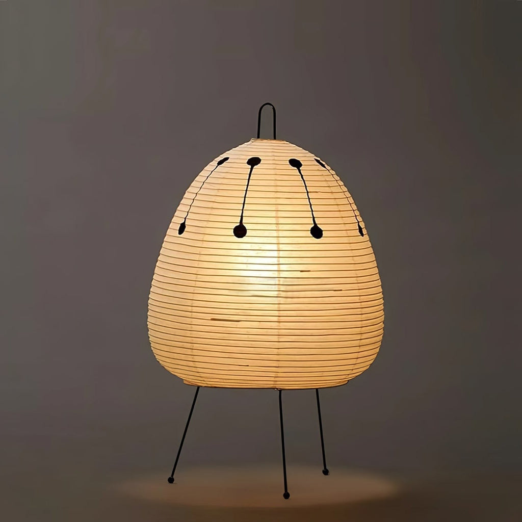 Japanese Mulberry Paper Table Light, Bedside Table Lamp, detail 4