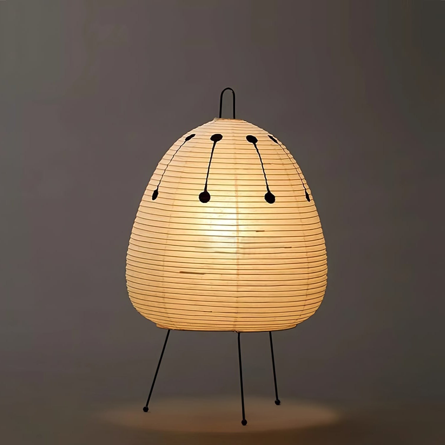 Japanese Mulberry Paper Table Light, Bedside Table Lamp, detail 4