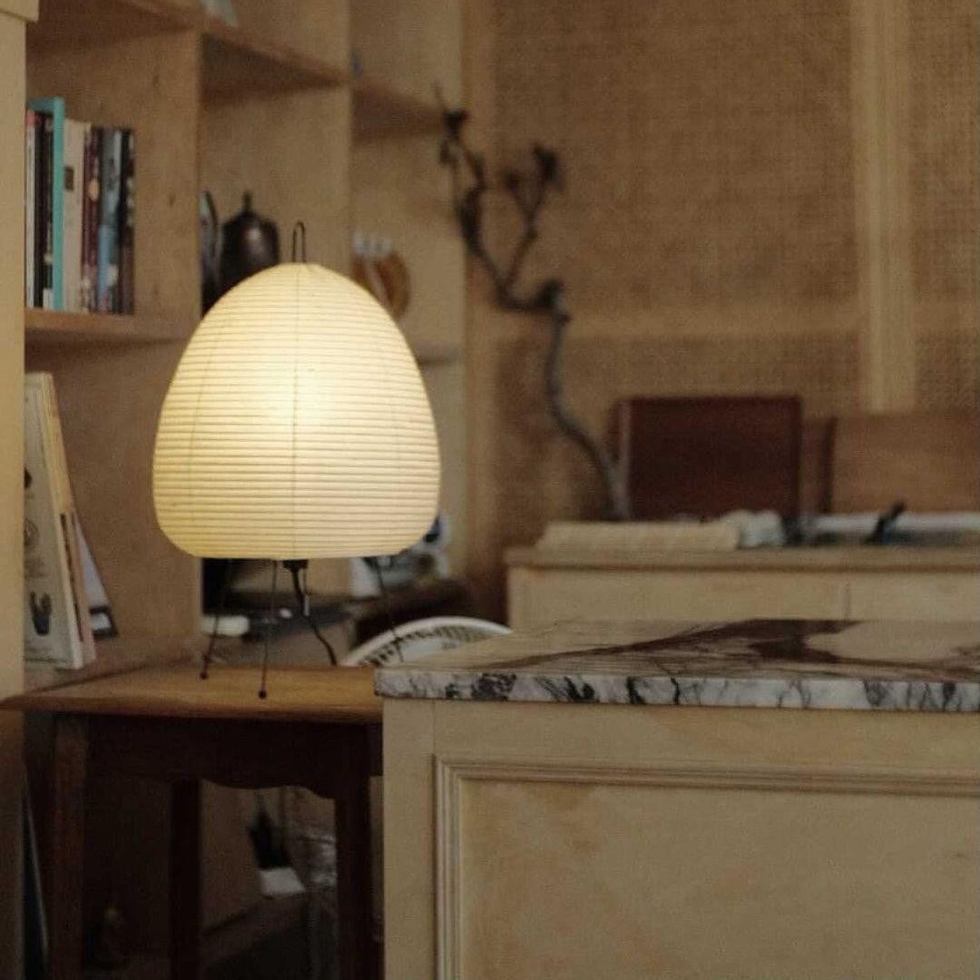 Japanese Mulberry Paper Table Light, Bedside Table Lamp, detail 53
