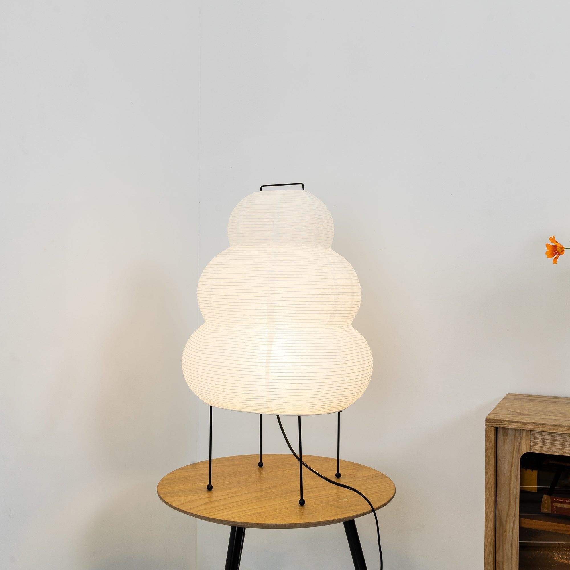 Japanese Mulberry Paper Table Light, Bedside Table Lamp, detail 70
