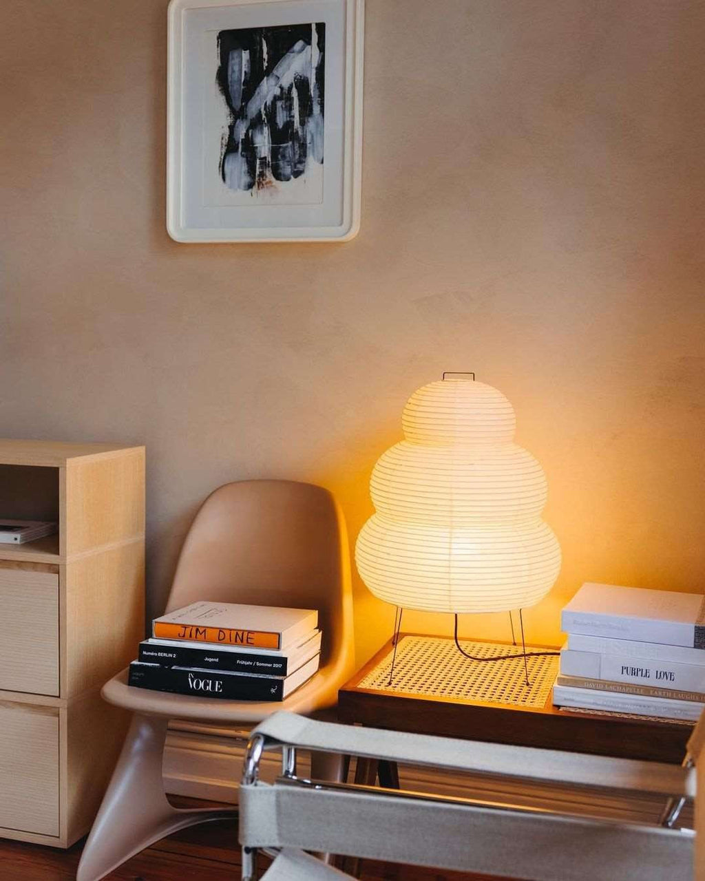 Japanese Mulberry Paper Table Light, Bedside Table Lamp, detail 85