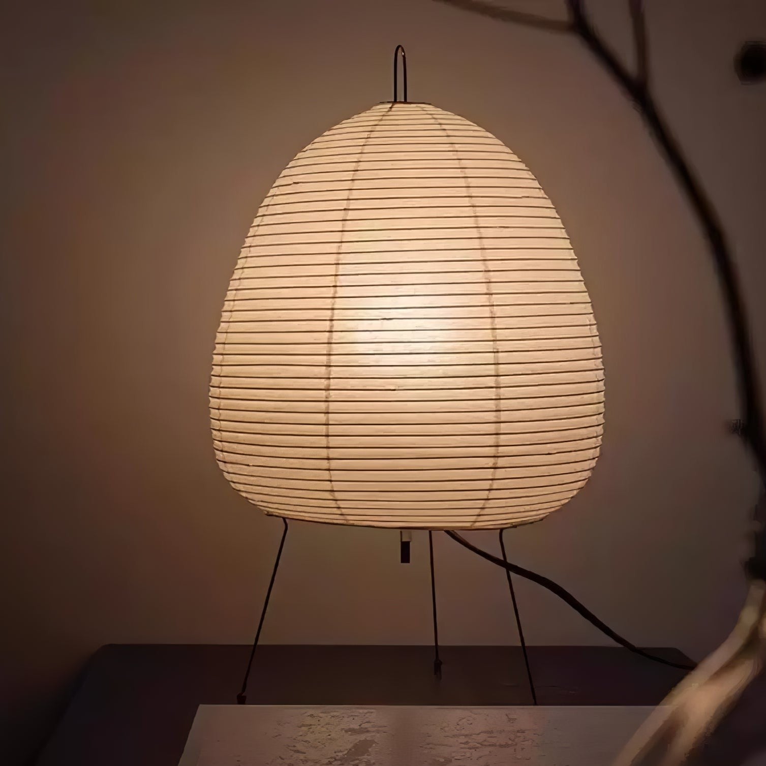 Japanese Mulberry Paper Table Light, Bedside Table Lamp, detail 88