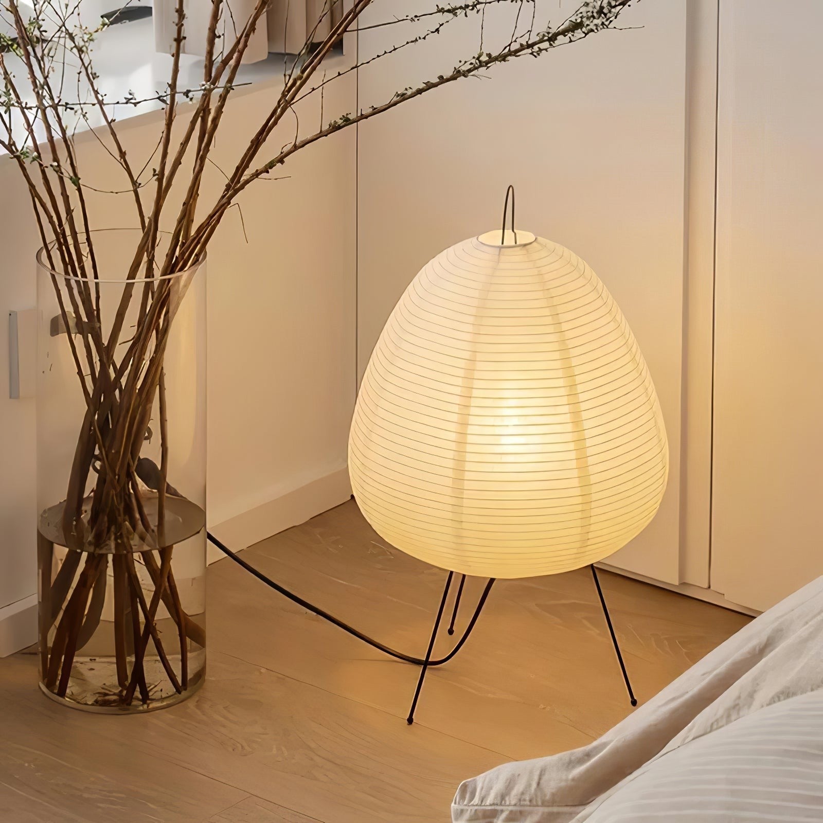 Japanese Mulberry Paper Table Light, Bedside Table Lamp, detail 89