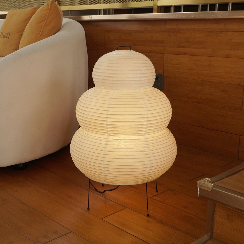 Japanese Mulberry Paper Table Light, Bedside Table Lamp, detail 8