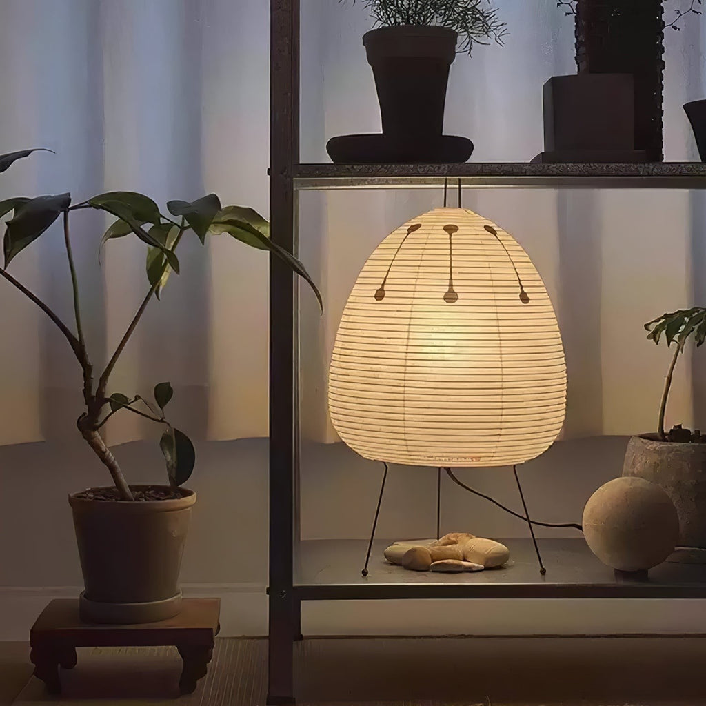 Japanese Mulberry Paper Table Light, Bedside Table Lamp, detail 90