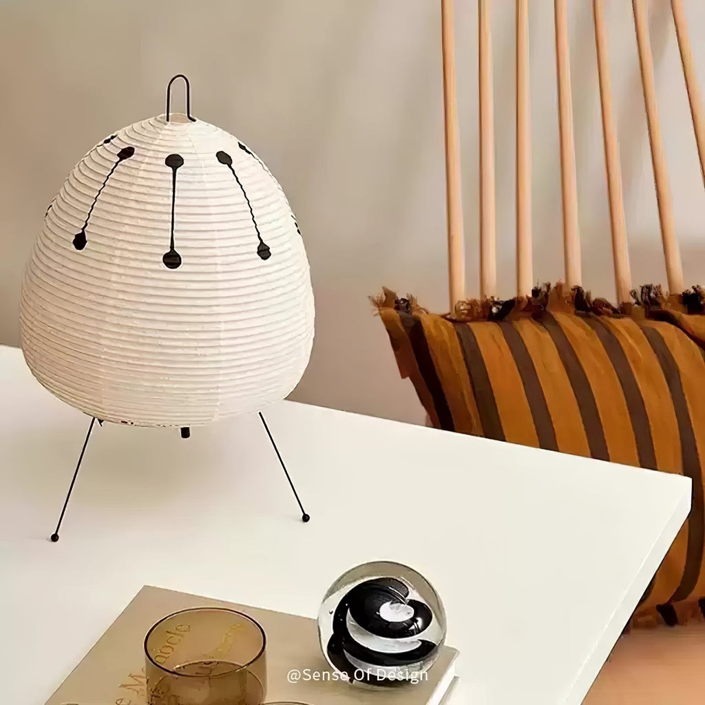 Japanese Mulberry Paper Table Light, Bedside Table Lamp, detail 91