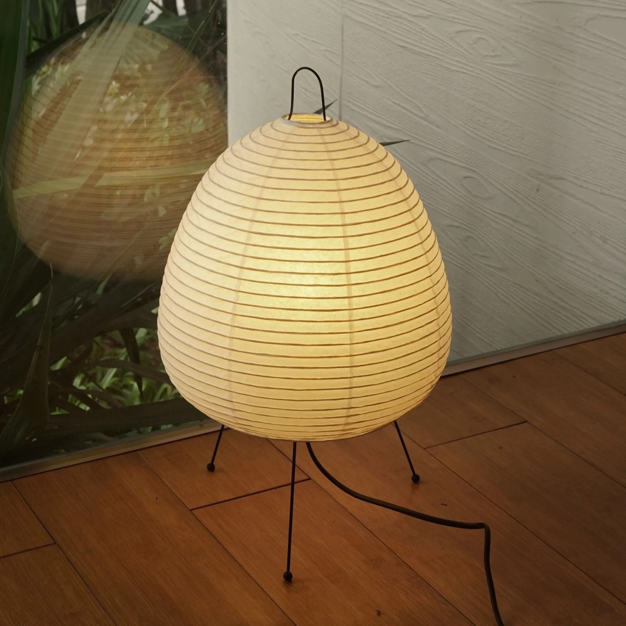 Japanese Mulberry Paper Table Light, Bedside Table Lamp, detail 9