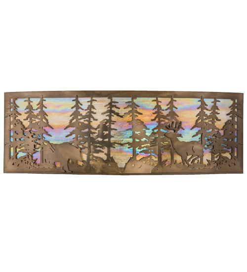 Tall Pines 4-Light 12.00" Antique Copper Wall Sconce detail view 2