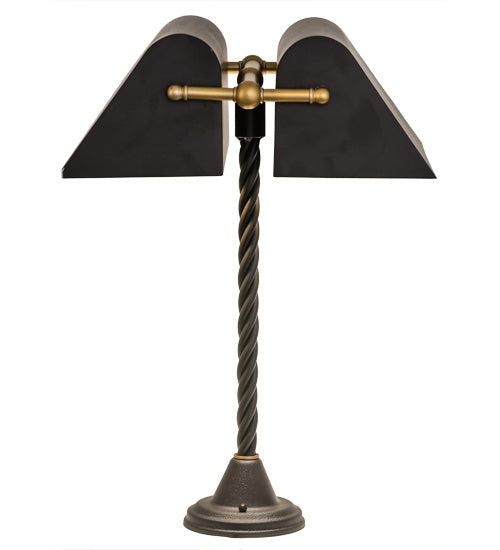 Belmont 21 Inch 2-Light 21.00" Oil Rubbed Bronze/Gold Matte Table Lamp detail view 5