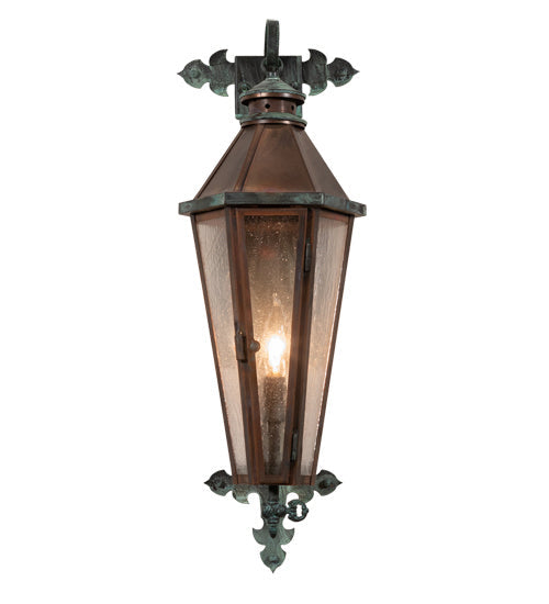 Millesime 1-Light 24.00" Vintage Copper And Craftsman Verdi Wall Sconce detail view 4
