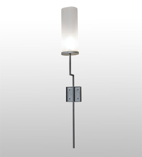 Ausband 1-Light 54.00" Light Gray Wrinkle Wall Sconce detail view 2