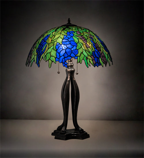 Honey Locust 30 Inch 3-Light 30.00" Mahogany Bronze Table Lamp detail view 5