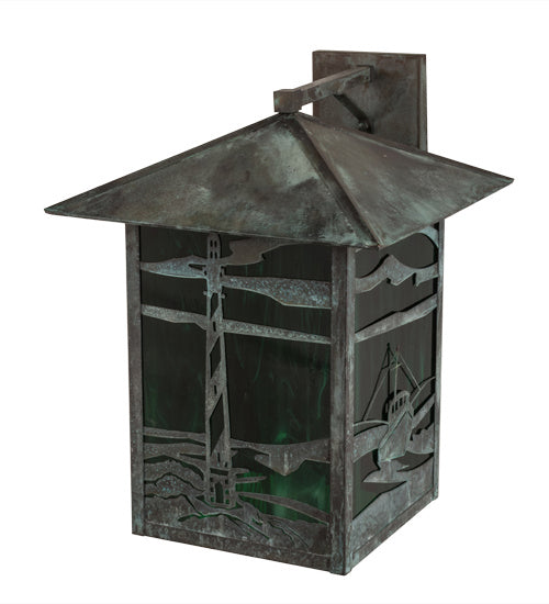Lighthouse 1-Light 22.00" Verdigris Wall Sconce detail view 2