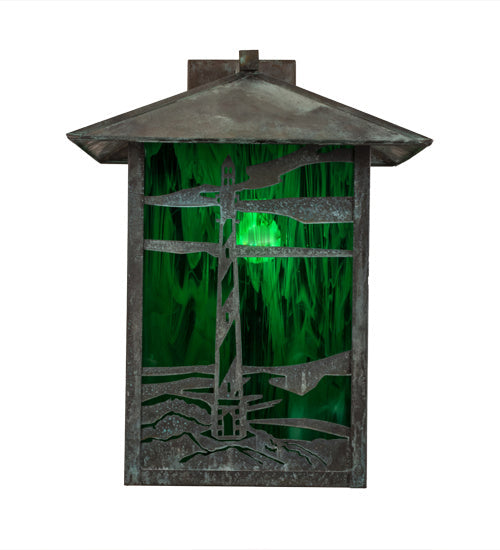 Lighthouse 1-Light 22.00" Verdigris Wall Sconce detail view 4