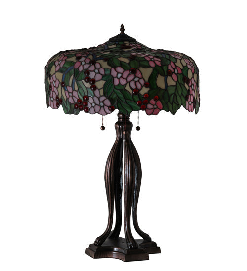 Cherry Blossom 30 Inch 3-Light 30.00" Mahogany Bronze Table Lamp detail view 2