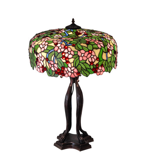 Cherry Blossom 30 Inch 3-Light 30.00" Mahogany Bronze Table Lamp detail view 3