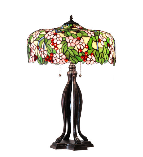 Cherry Blossom 30 Inch 3-Light 30.00" Mahogany Bronze Table Lamp detail view 4
