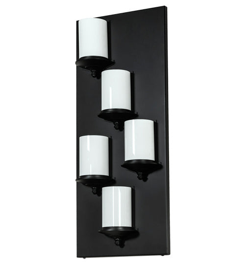 Octavia 5-Light 33.00" Solar Black Wall Sconce detail view 2