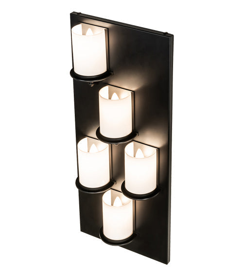 Octavia 5-Light 33.00" Solar Black Wall Sconce detail view 3