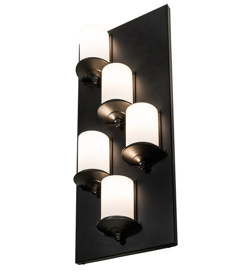 Octavia 5-Light 33.00" Solar Black Wall Sconce detail view 5