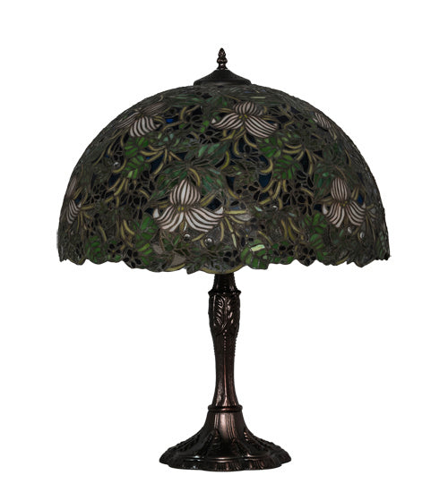 Trillium And Violet 3-Light 26.00" Mahogany Bronze Table Lamp detail view 2