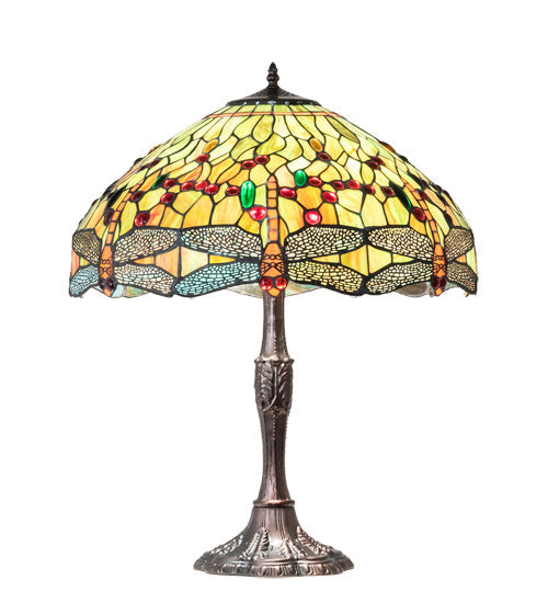 Hanginghead Dragonfly 26 Inch 3-Light 26.00" Mahogany Bronze Table Lamp detail view 4