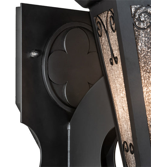 Chaumont 2-Light 25.50" Anodized Effect Black Wall Sconce detail view 6